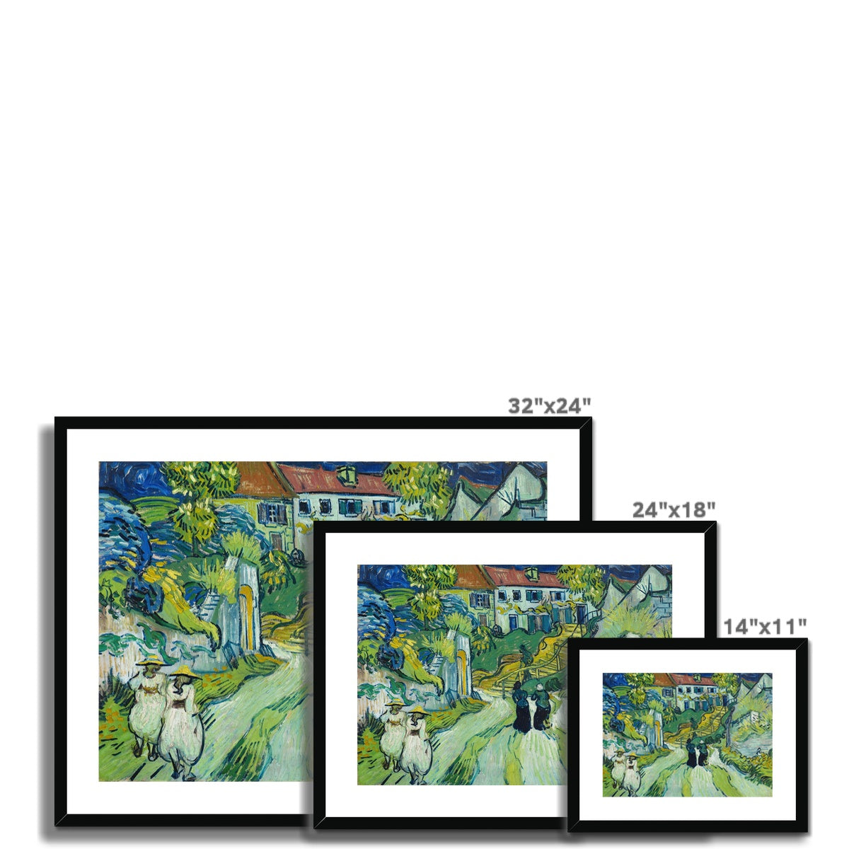 Stairway at Auvers by Vincent van Gogh Framed & Mounted Print