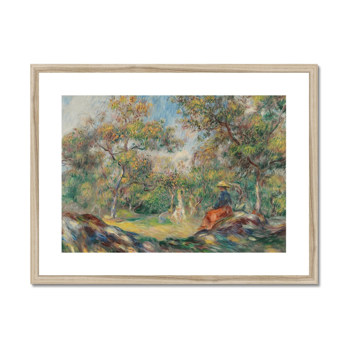 Femme Dans Un Paysage by Pierre-Auguste Renoir Framed & Mounted Print