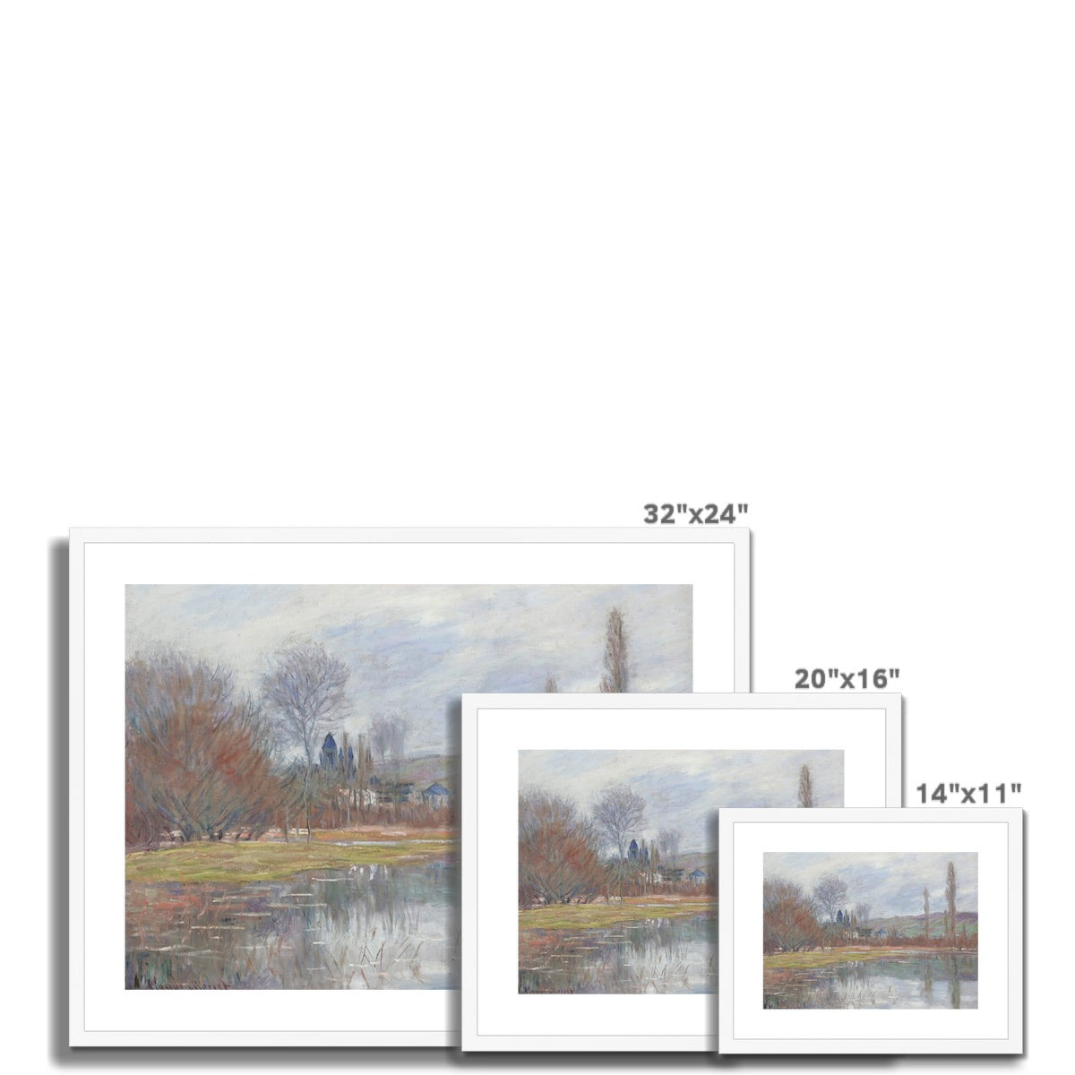 Printemps À Vétheuil by Claude Monet Framed & Mounted Print