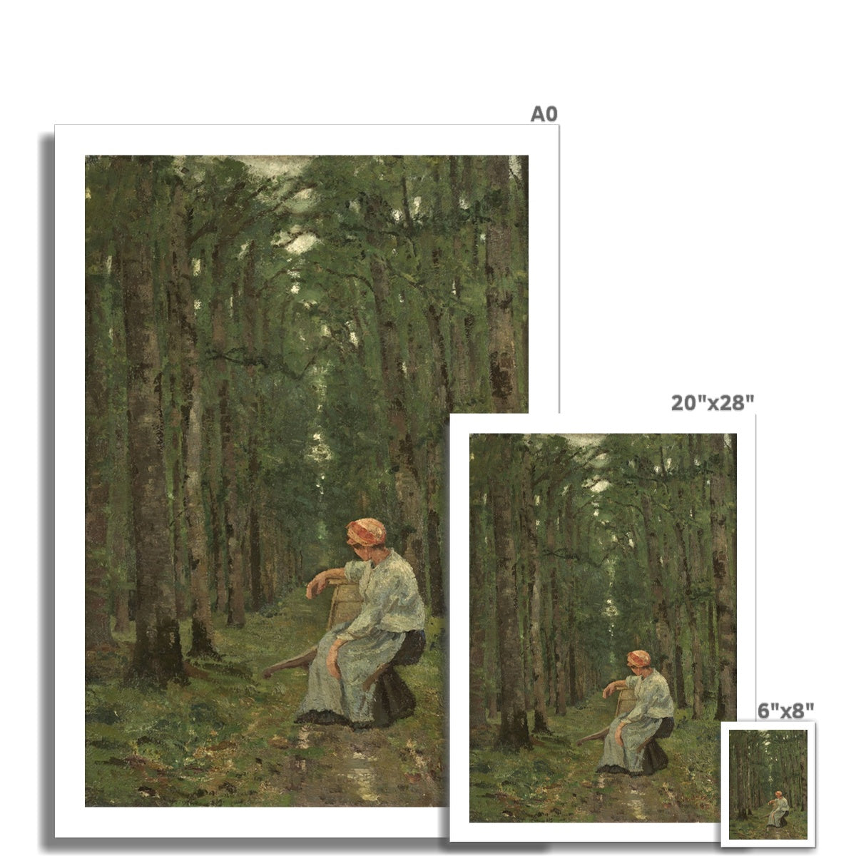 Woman in the forest (1880) by Ion Andreescu  Fine Art Print