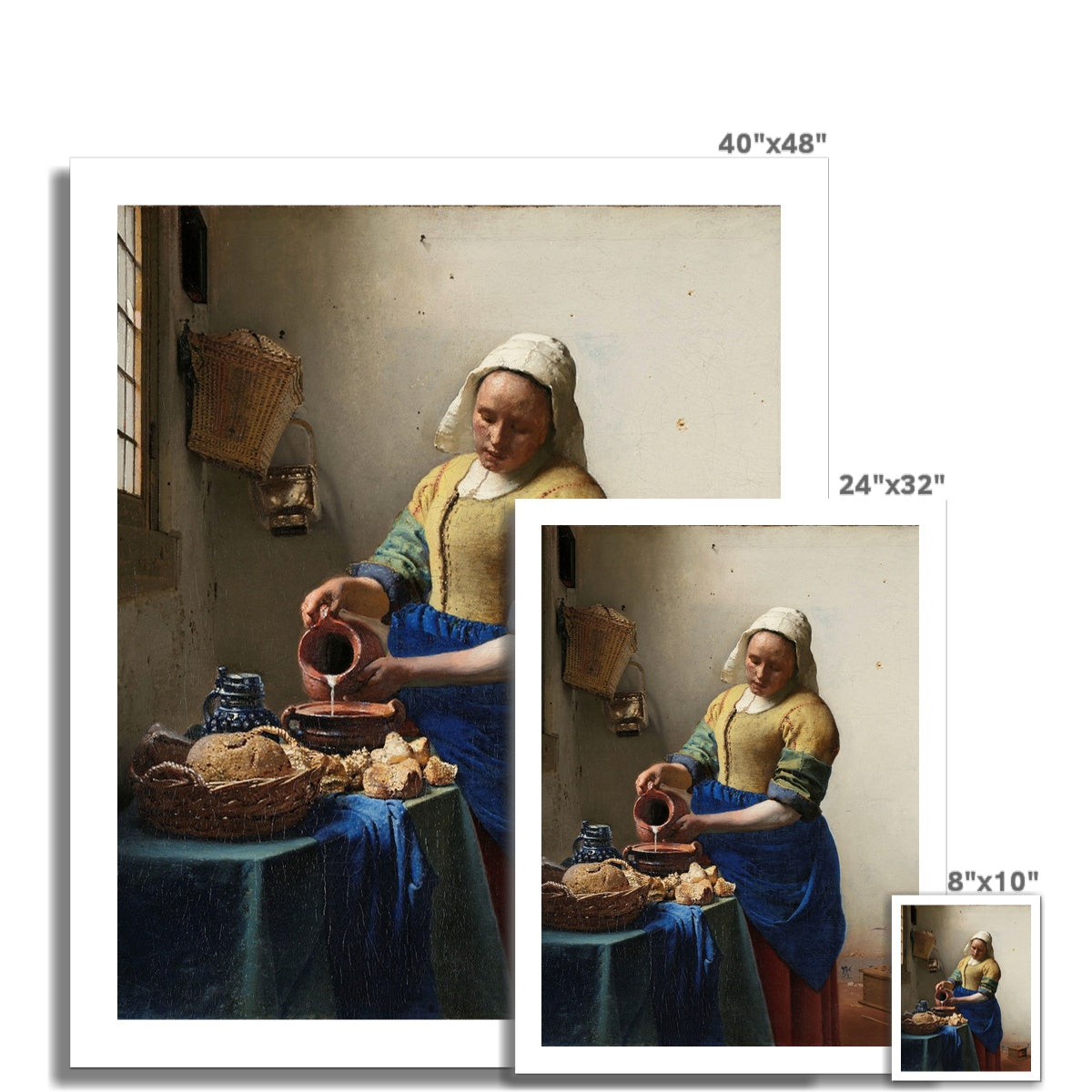 The Milkmaid by Johannes Vermeer Fine Art Print