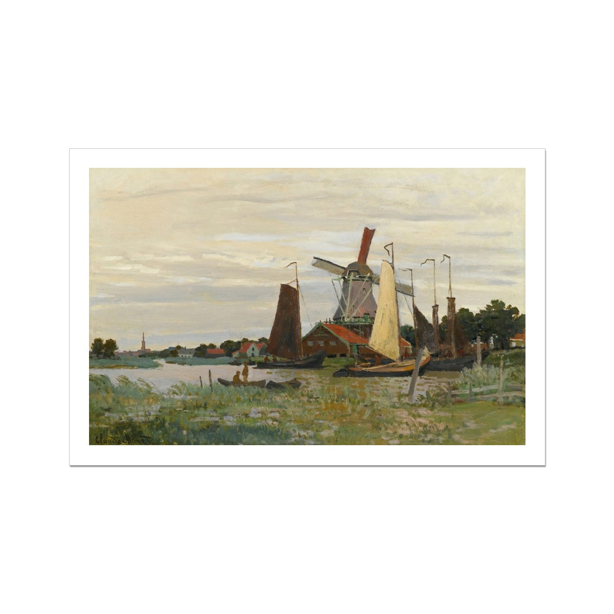 Un Moulin À Zaandam by Claude Monet Fine Art Print