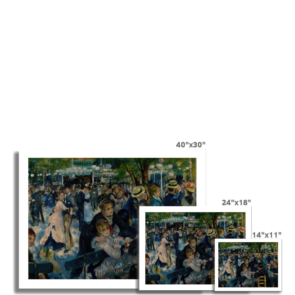 Dance at Le Moulin de la Galette by Pierre-Auguste Renoir Fine Art Print