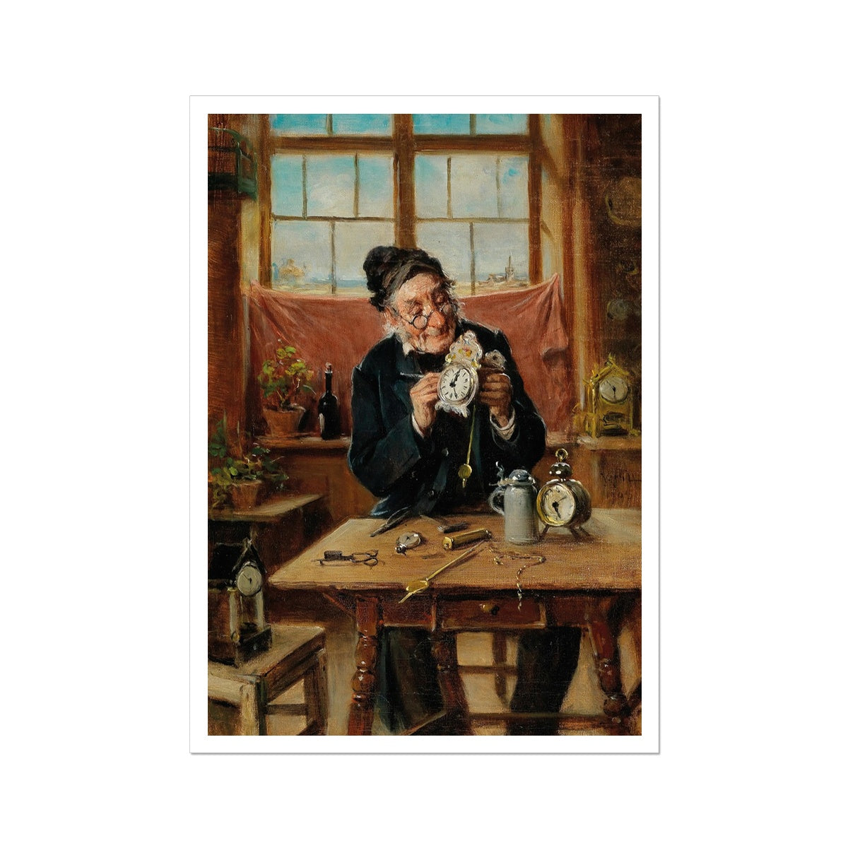 The Watchmaker by Hermann Kern Fine Art Print