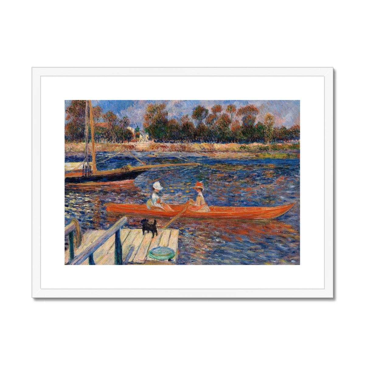 The Seine at Argenteuil (La Seine Ã  Argenteuil) by Pierre-Auguste Renoir  Framed & Mounted Print