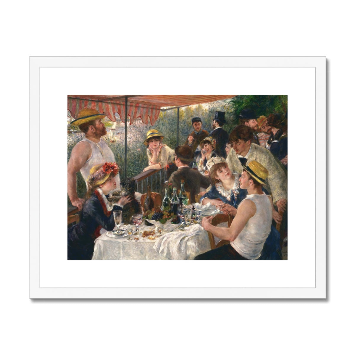 Luncheon of the Boating Party by Pierre-Auguste Renoir Framed & Mounted Print