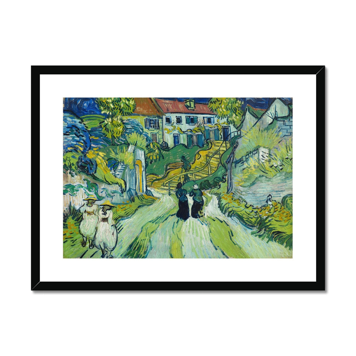 Stairway at Auvers by Vincent van Gogh Framed & Mounted Print