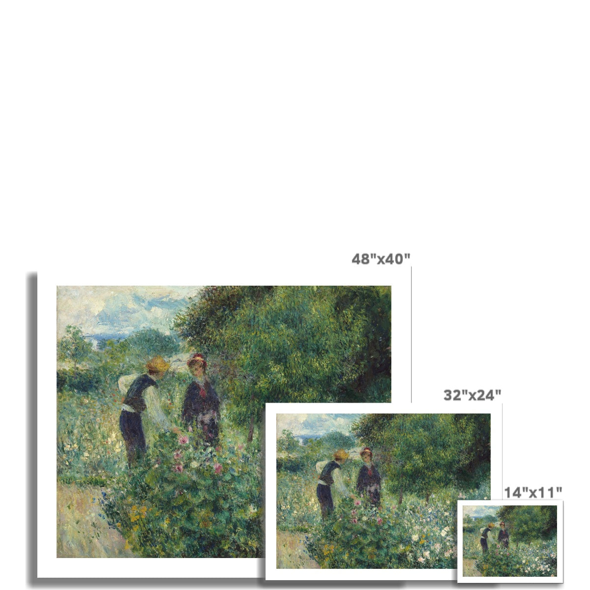 Picking Flowers by Pierre-Auguste Renoir Fine Art Print