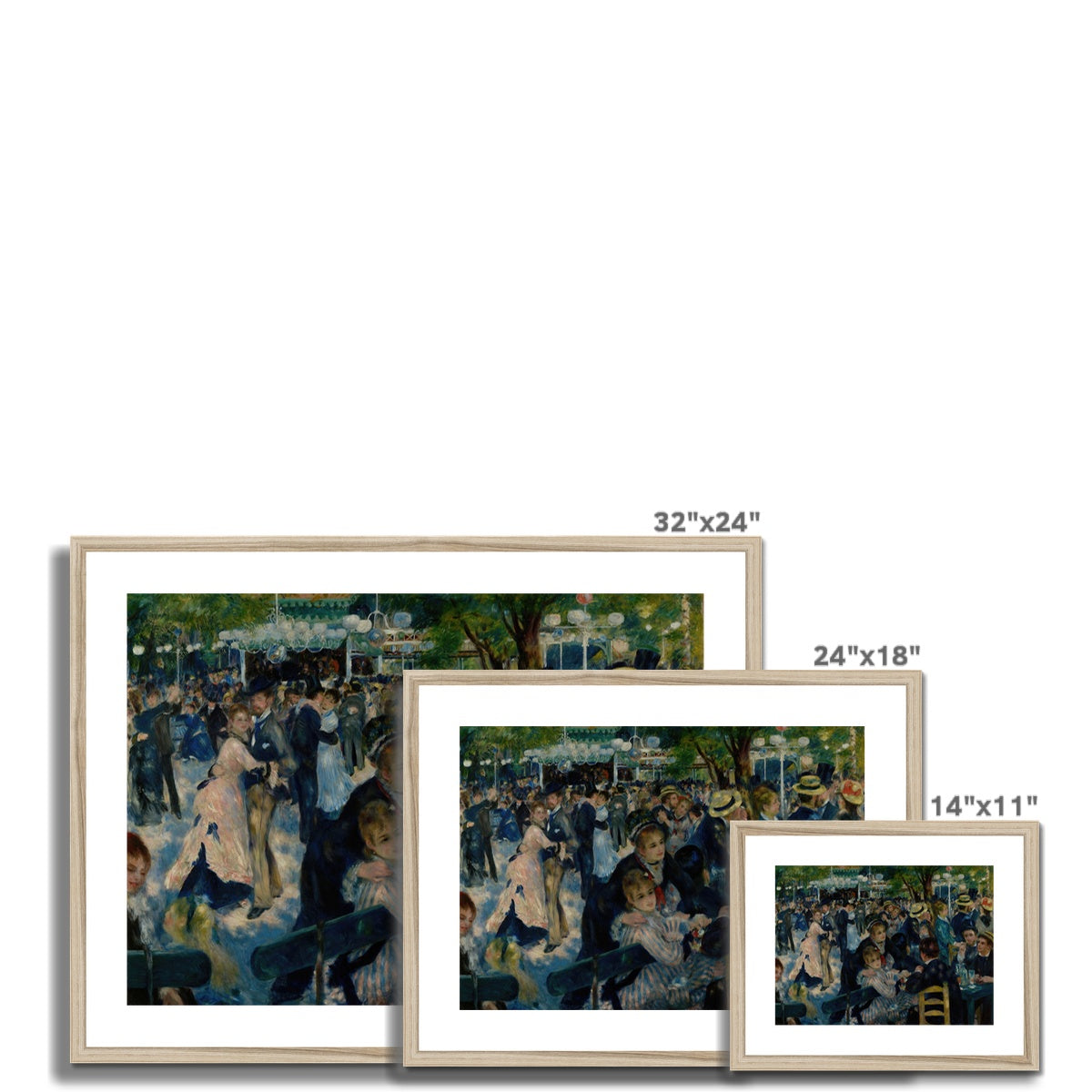 Dance at Le Moulin de la Galette by Pierre-Auguste Renoir Framed & Mounted Print