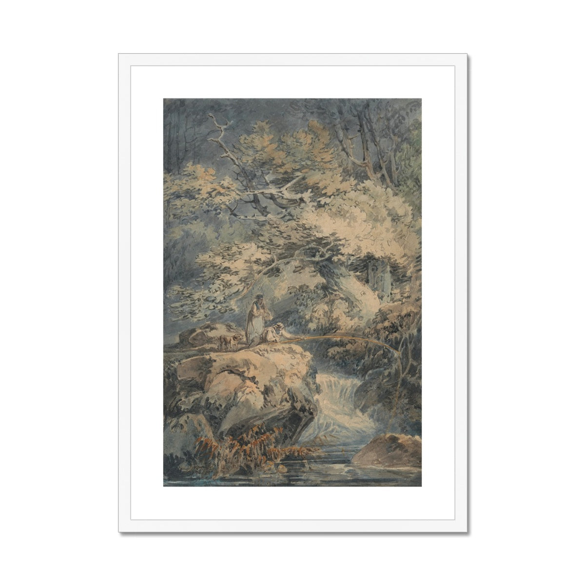 The Angler by Joseph Mallord William Turner Framed & Mounted Print