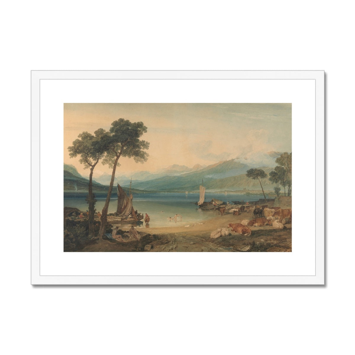 Lake Geneva and Mount Blanc by Joseph Mallord William Turner Framed & Mounted Print