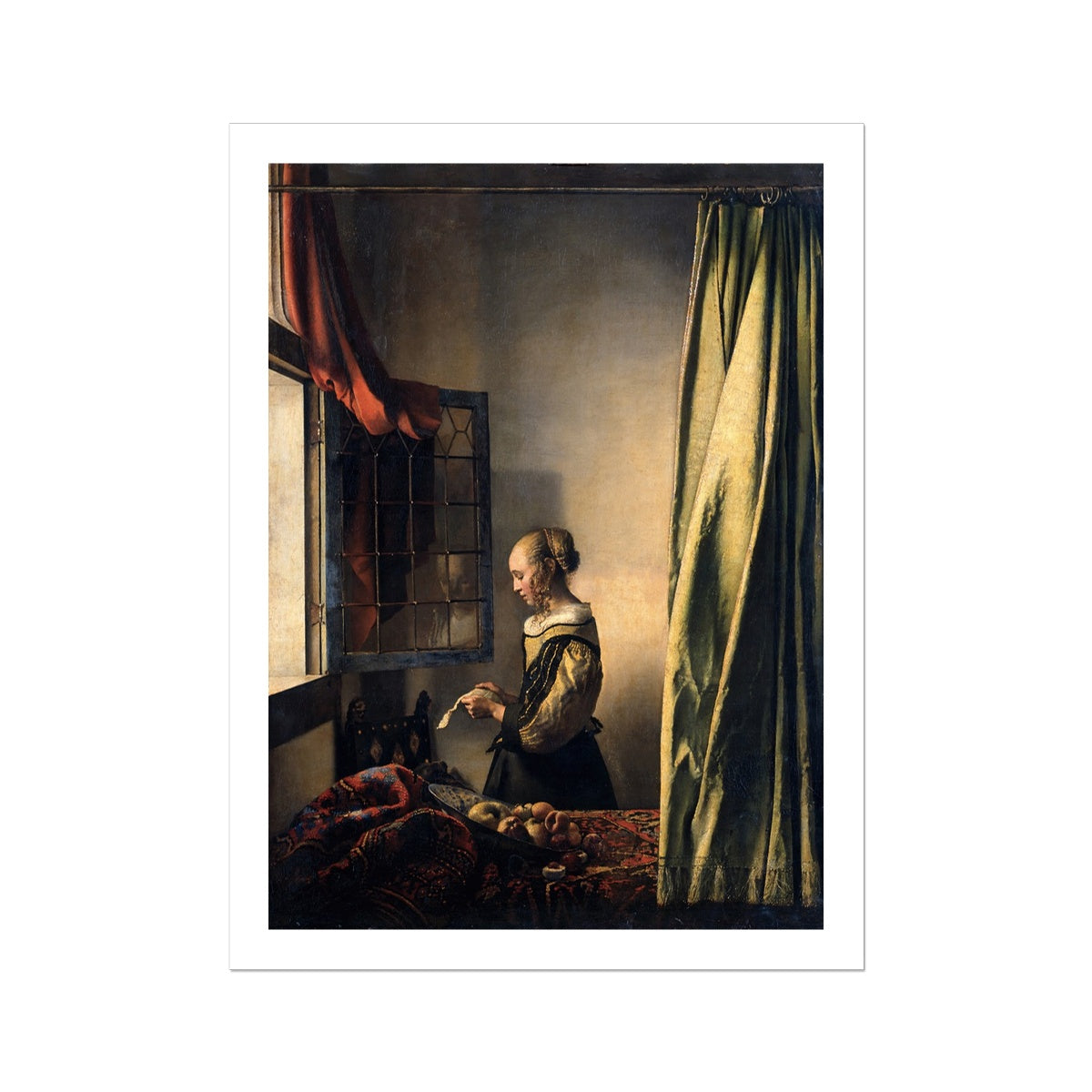 Girl Reading A Letter By An Open Window by Johannes Vermeer Fine Art Print