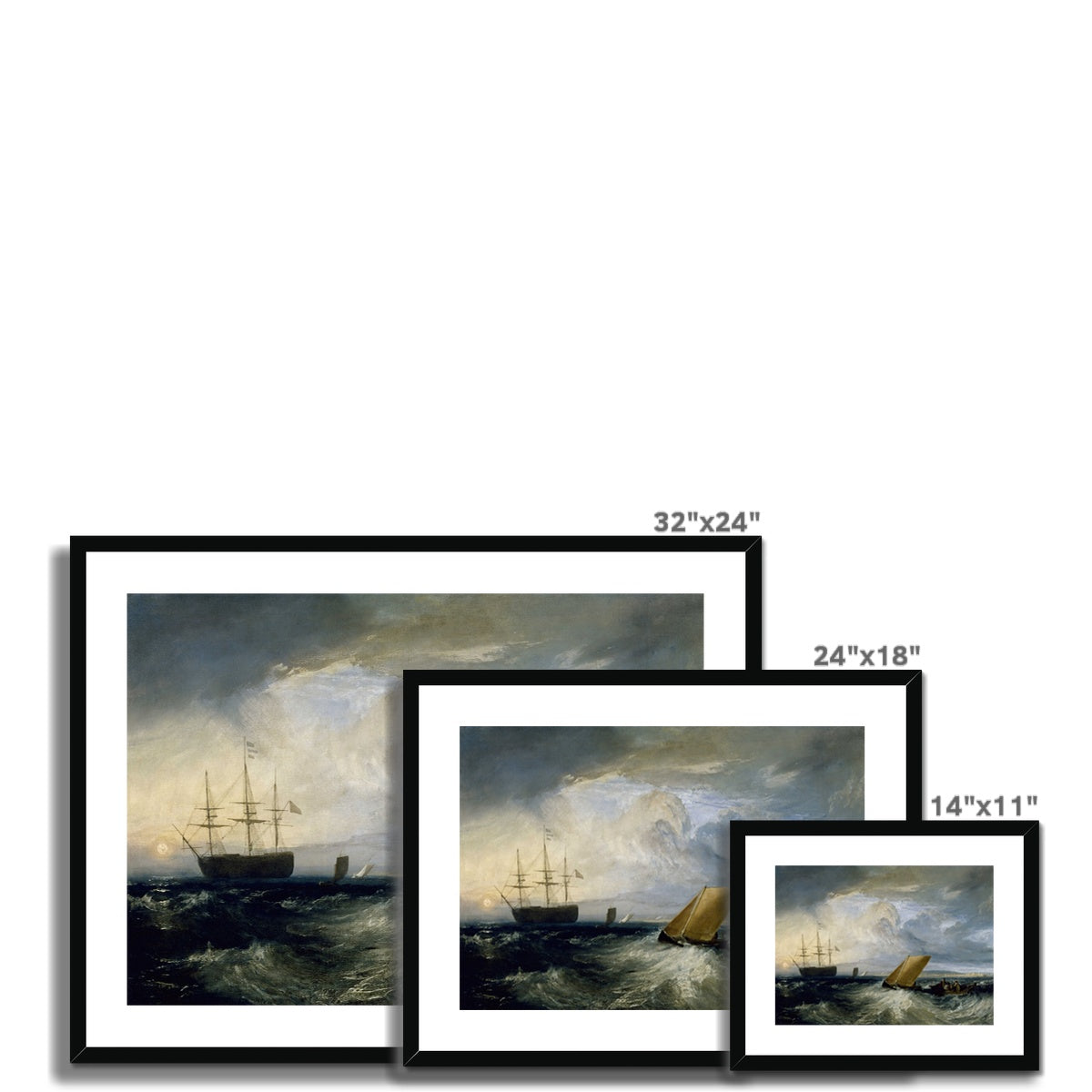 Sheerness as seen from the Nore by Joseph Mallord William Turner Framed & Mounted Print