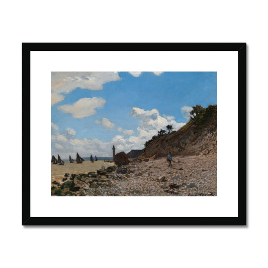 The Beach at Honfleur by Claude Monet  Framed & Mounted Print