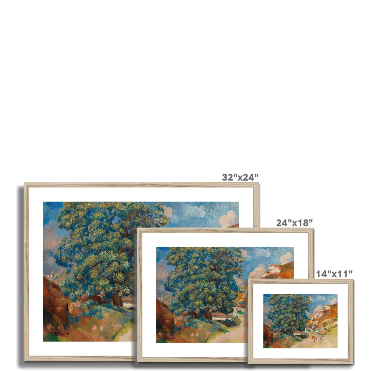 Le Grand Arbre Au Bord De La Route by Pierre-Auguste Renoir Framed & Mounted Print