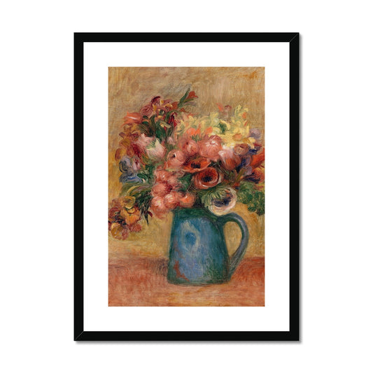 Vase of Flowers (Vase de fleurs) by Pierre-Auguste Renoir Framed & Mounted Print