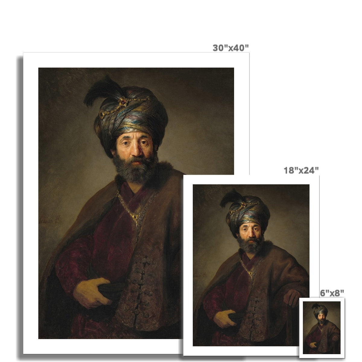 Man in Oriental Costume by Rembrandt van Rijn Fine Art Print