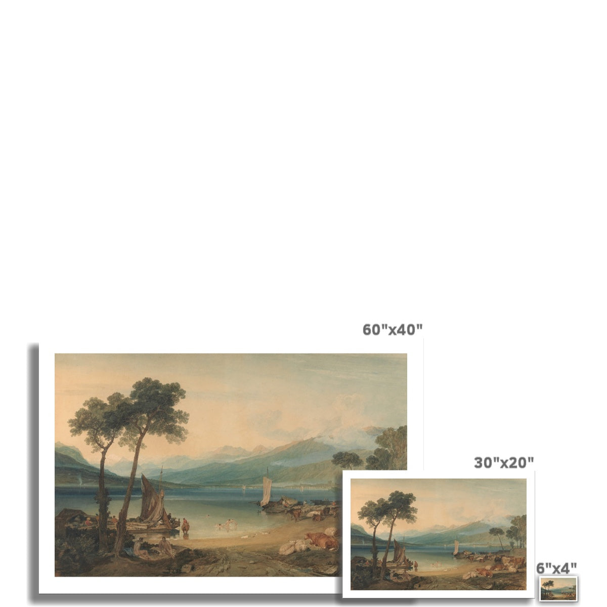 Lake Geneva and Mount Blanc by Joseph Mallord William Turner Fine Art Print