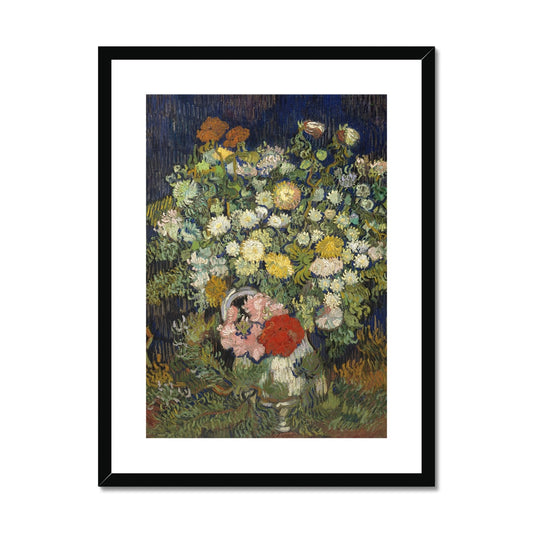 Bouquet of Flowers in a Vase by Vincent van Gogh  Framed & Mounted Print