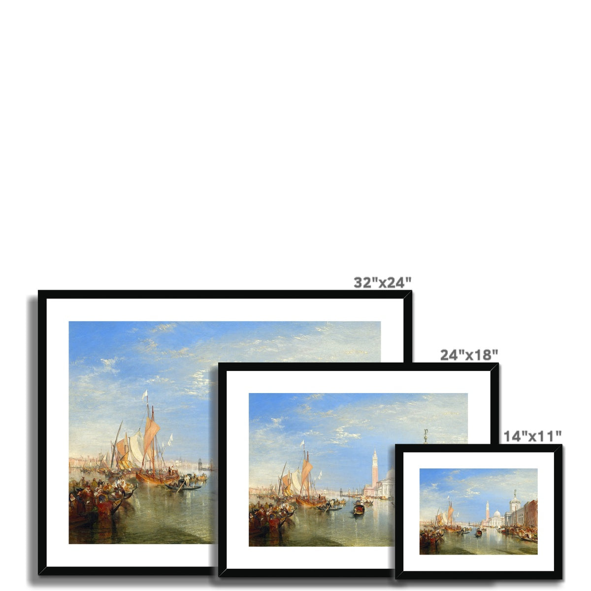 Venice – The Dogana and San Giorgio Maggiore by Joseph Mallord William Turner Framed & Mounted Print