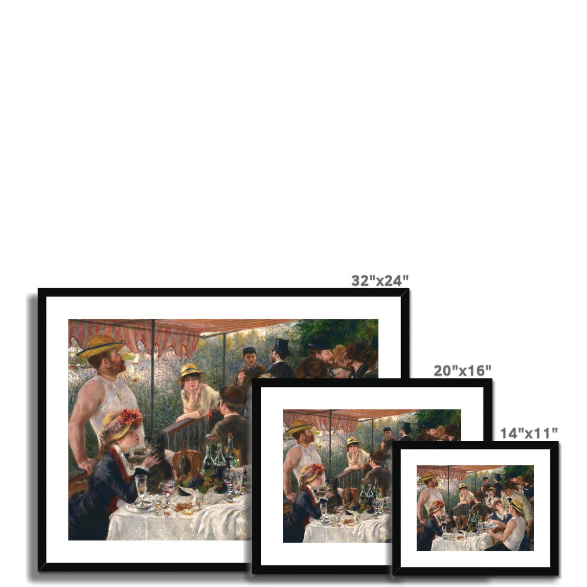 Luncheon of the Boating Party by Pierre-Auguste Renoir Framed & Mounted Print