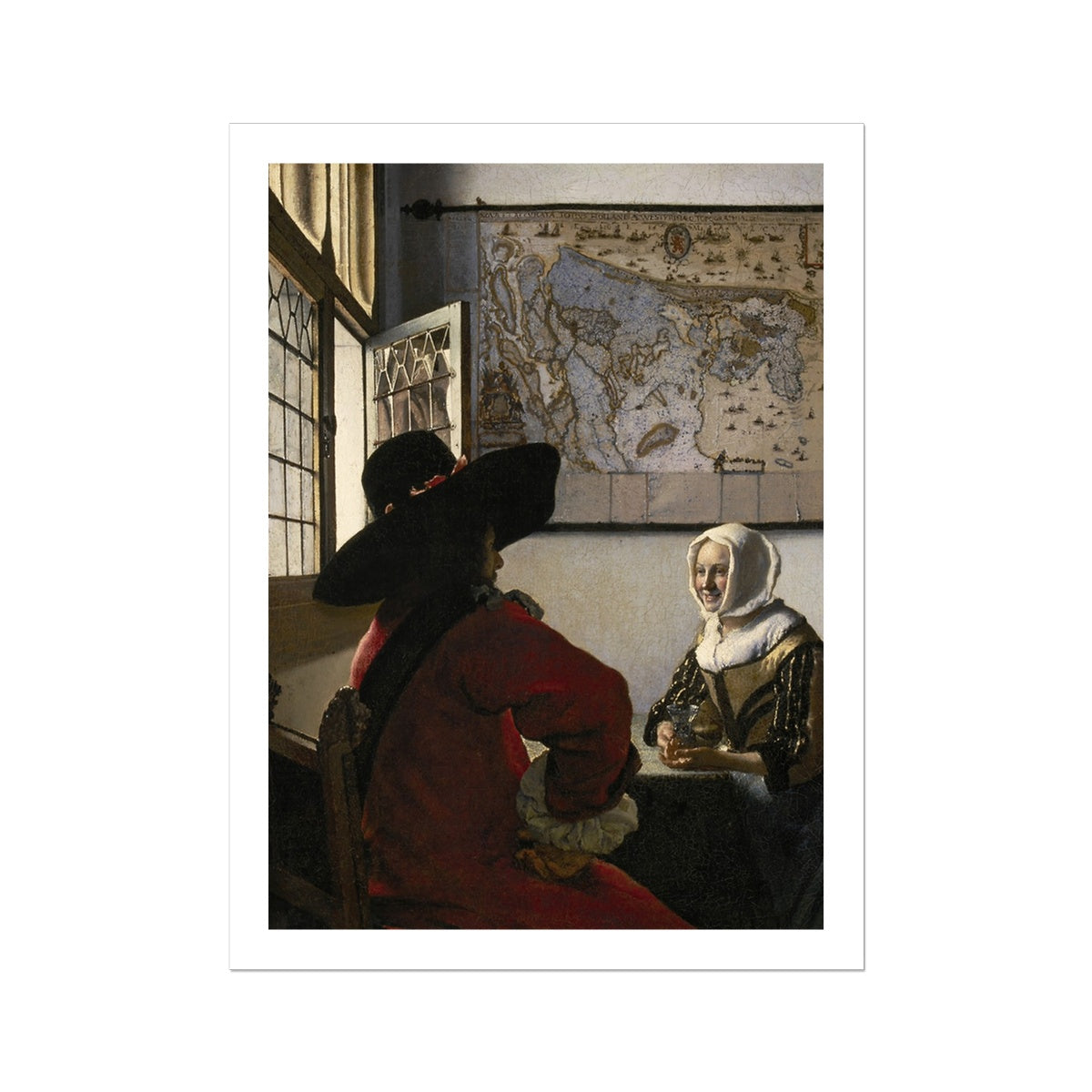 Officer and Laughing Girl by Johannes Vermeer Fine Art Print