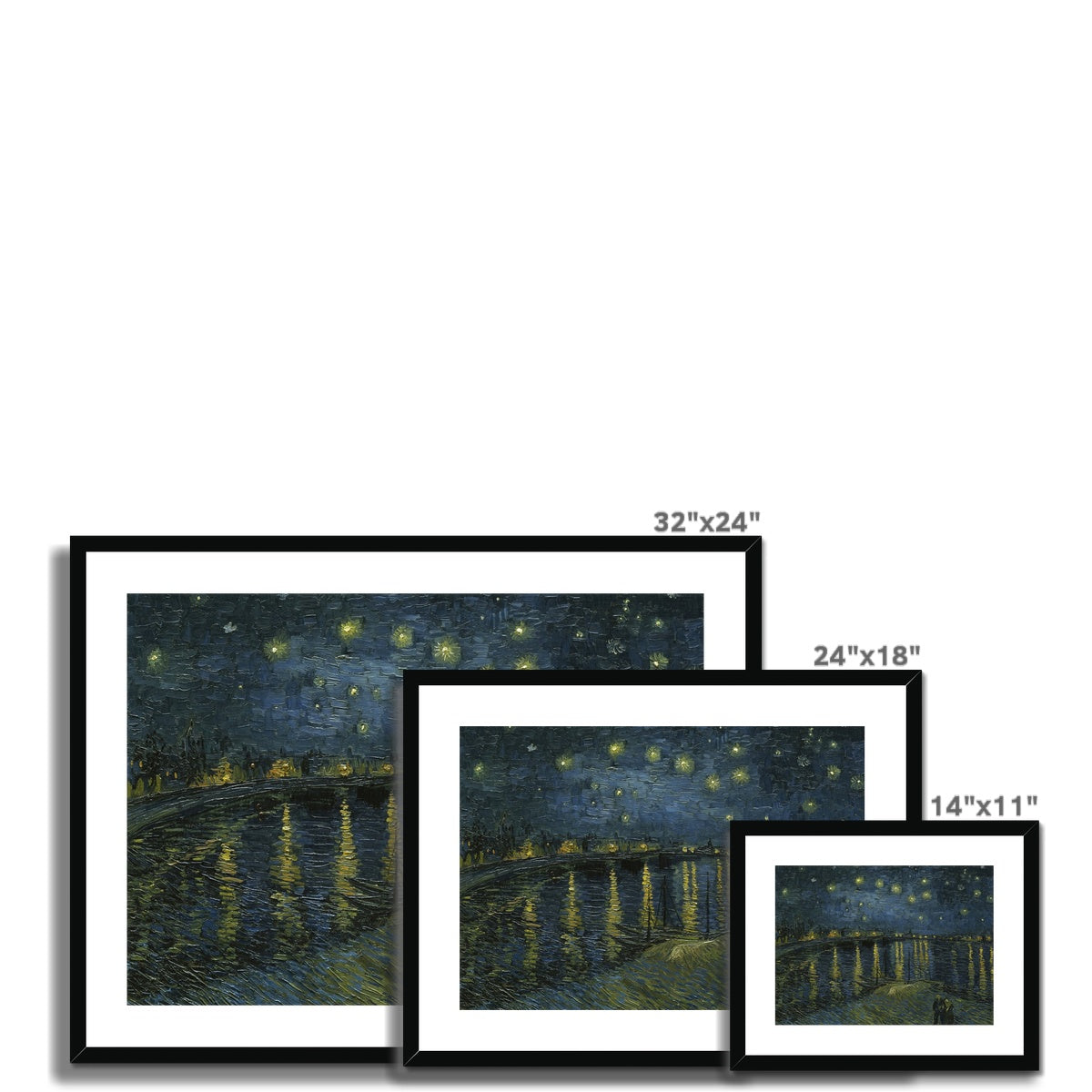 Starry Night by Vincent van Gogh  Framed & Mounted Print