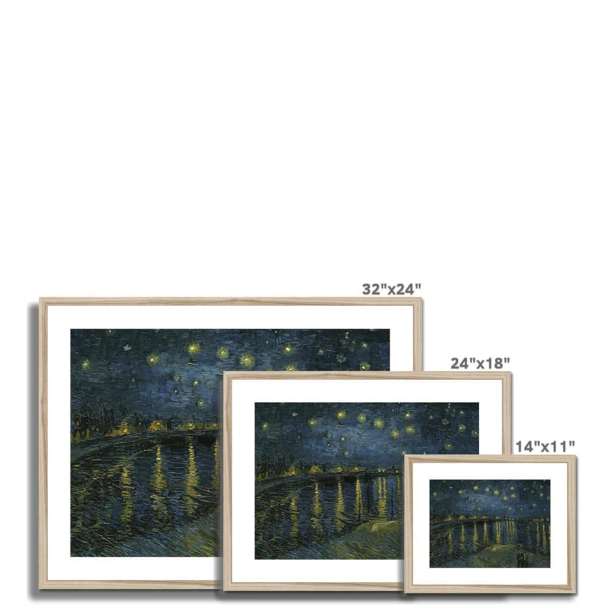 Starry Night by Vincent van Gogh  Framed & Mounted Print