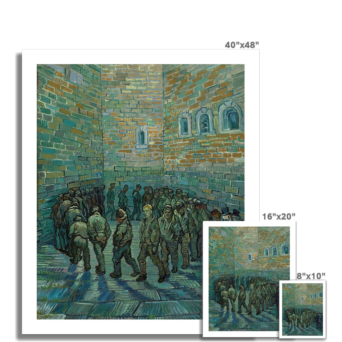 The Prison Courtyard by Vincent van Gogh  Fine Art Print