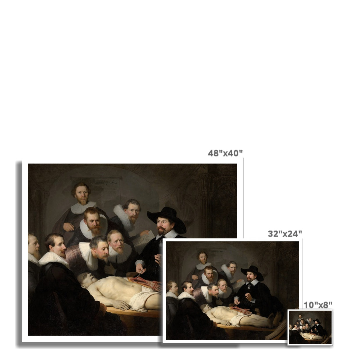 The Anatomy Lesson of Dr Nicolaes Tulp by Rembrandt van Rijn Fine Art Print