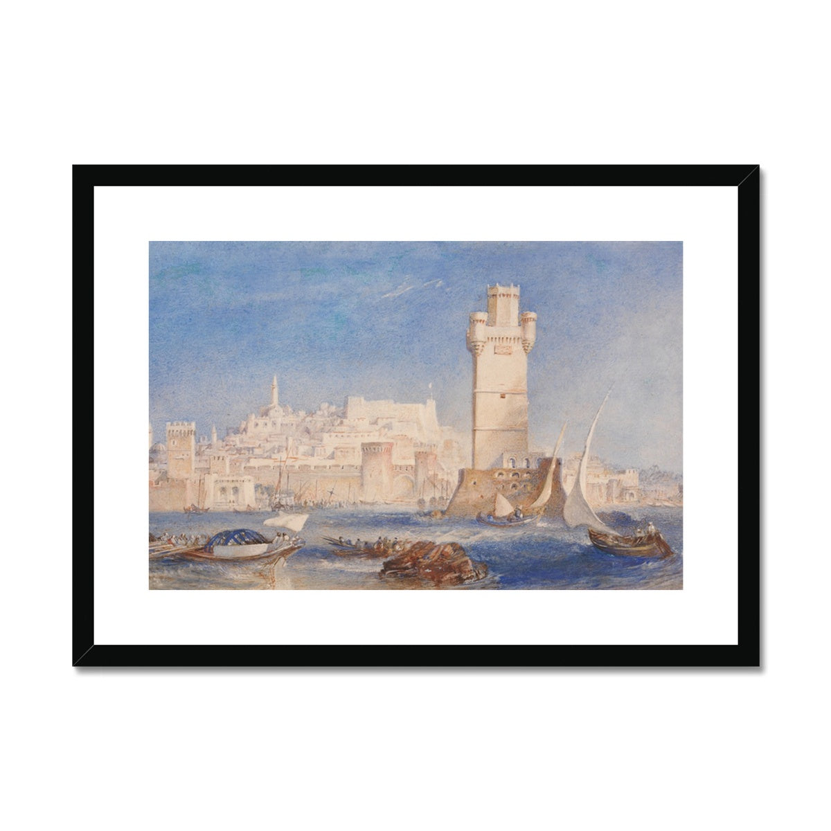 Rhodes by Joseph Mallord William Turner Framed & Mounted Print