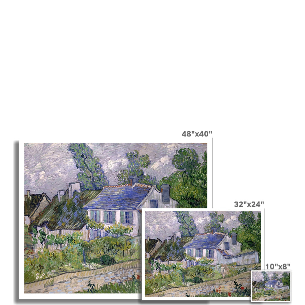 Houses at Auvers by Vincent van Gogh Fine Art Print