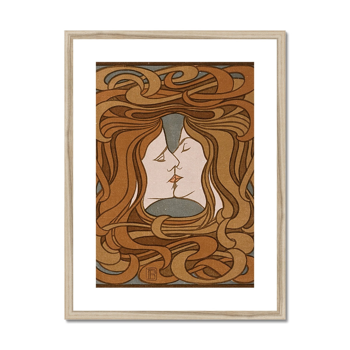 The kiss by Peter Behrens Framed & Mounted Print