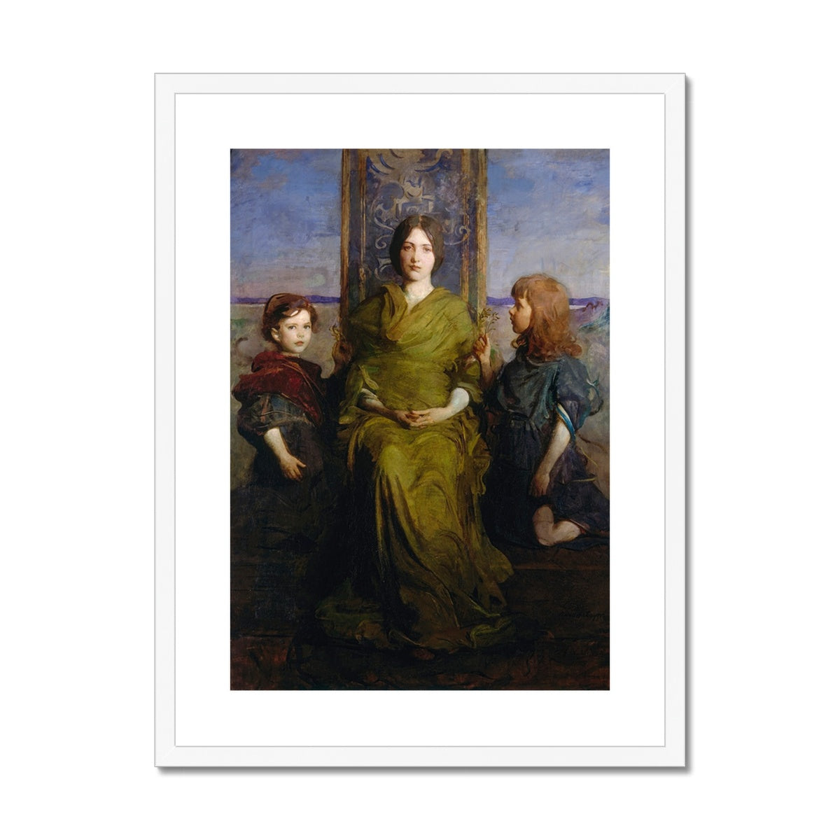 Virgin Enthroned by Abbott Handerson Thayer Framed & Mounted Print