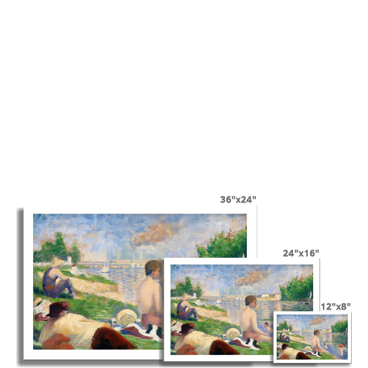 Final Study for “Bathers at Asnières” by Georges Seurat Fine Art Print