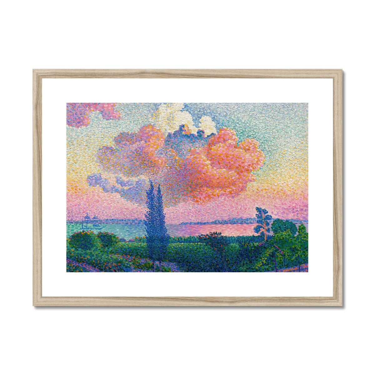 The Pink Cloud by Henri-Edmond Cross Framed & Mounted Print