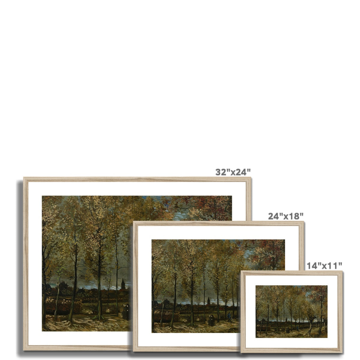 Poplars near Nuenen by Vincent van Gogh  Framed & Mounted Print