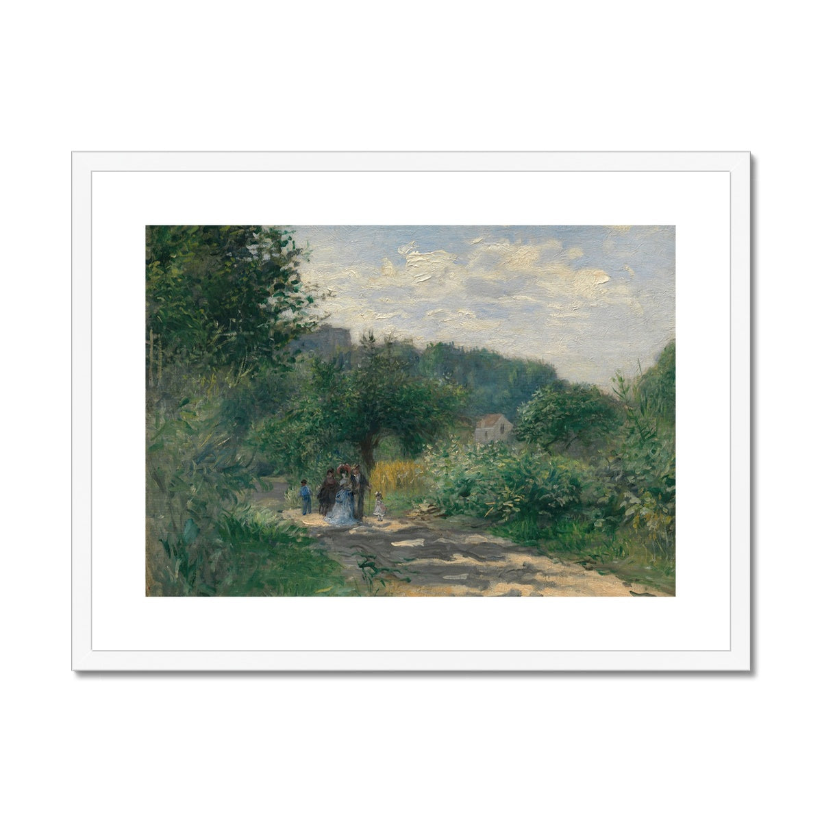 A Road in Louveciennes by Pierre-Auguste Renoir Framed & Mounted Print