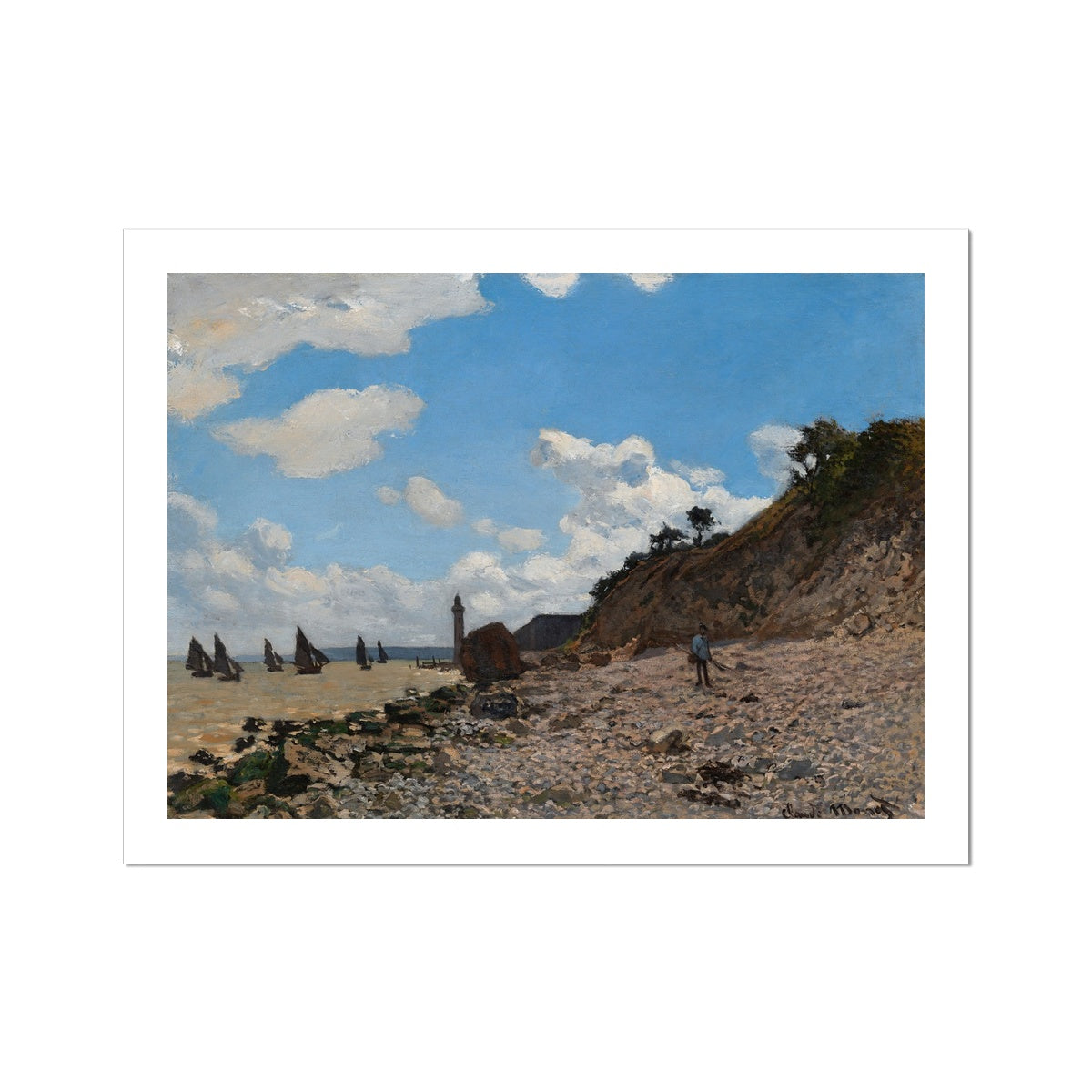 The Beach at Honfleur by Claude Monet  Fine Art Print