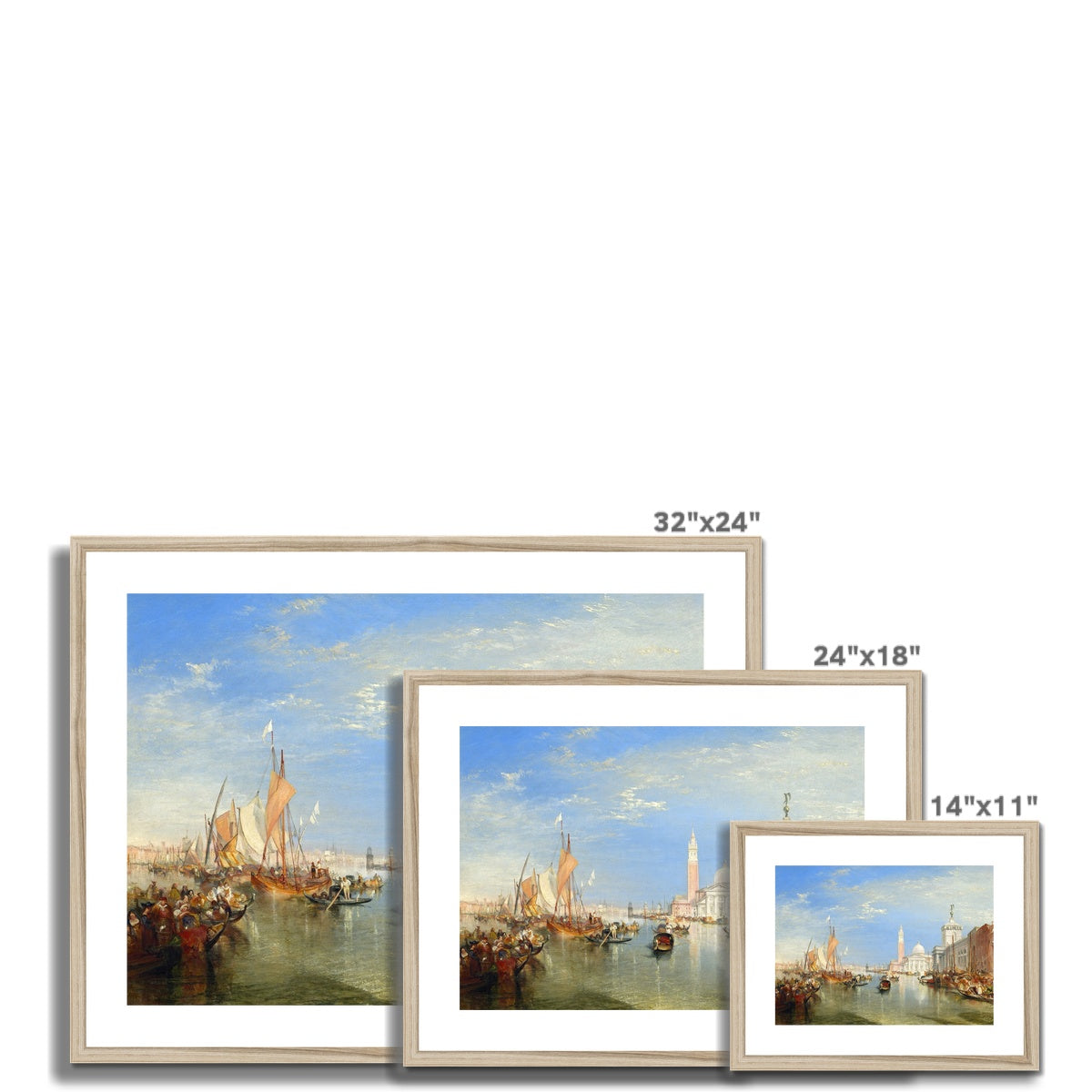 Venice – The Dogana and San Giorgio Maggiore by Joseph Mallord William Turner Framed & Mounted Print