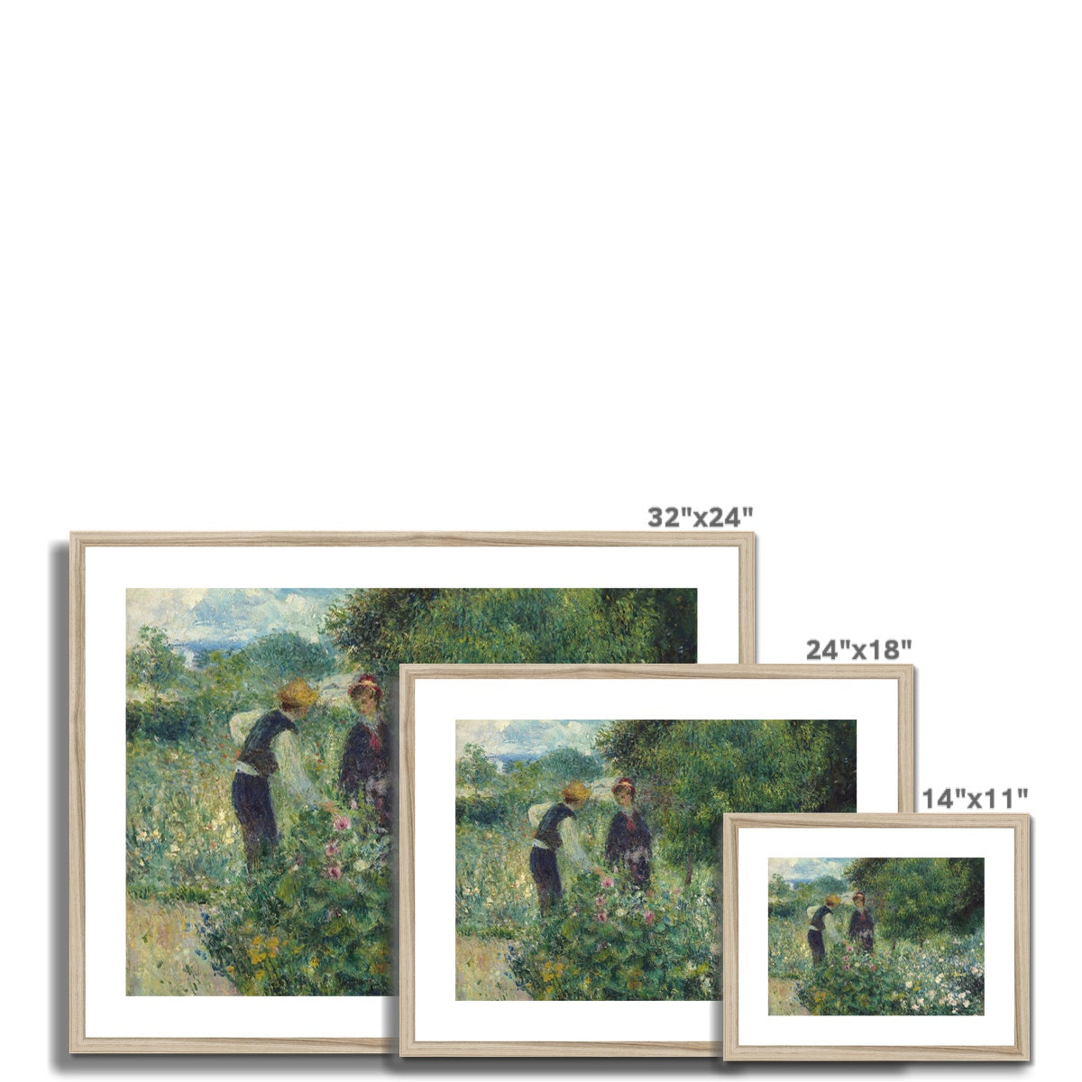 Picking Flowers by Pierre-Auguste Renoir Framed & Mounted Print