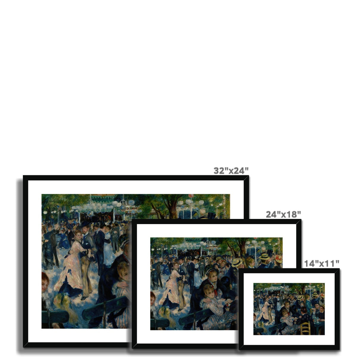 Dance at Le Moulin de la Galette by Pierre-Auguste Renoir Framed & Mounted Print