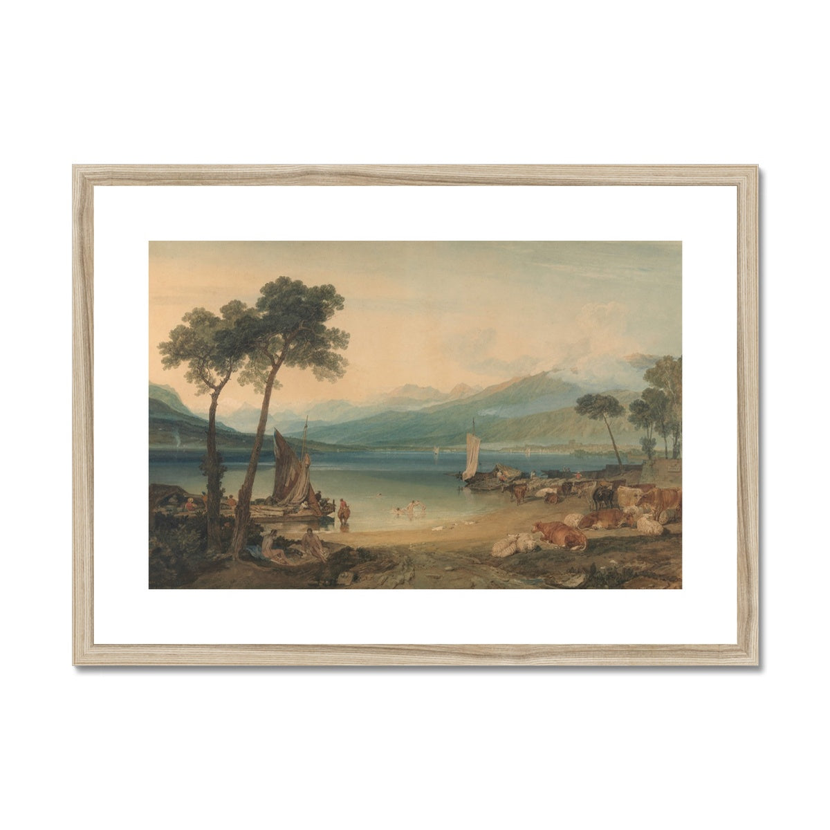 Lake Geneva and Mount Blanc by Joseph Mallord William Turner Framed & Mounted Print