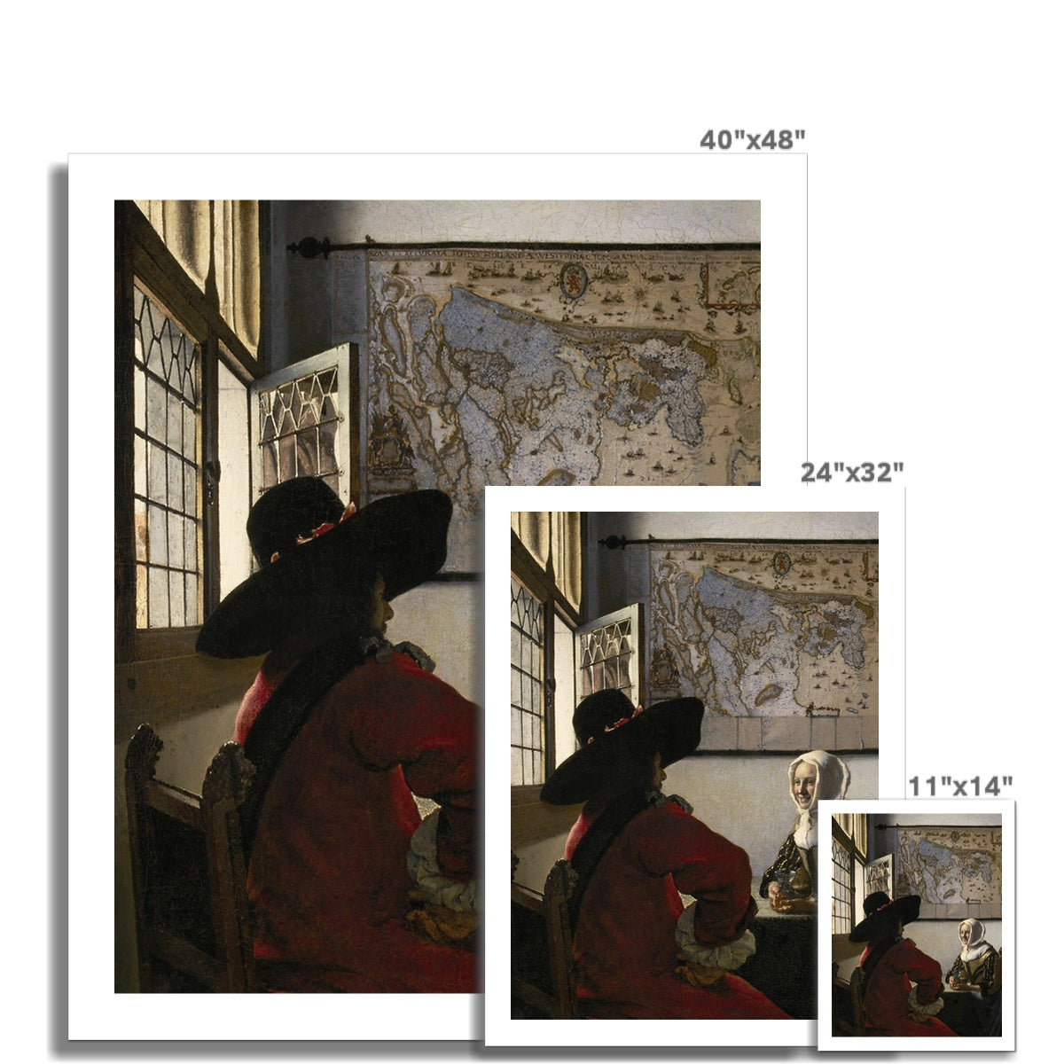 Officer and Laughing Girl by Johannes Vermeer Fine Art Print