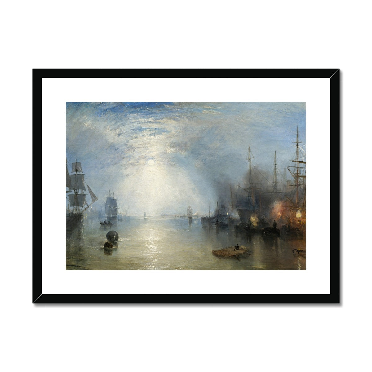 Keelmen Heaving in Coals by Moonlight by Joseph Mallord William Turner Framed & Mounted Print