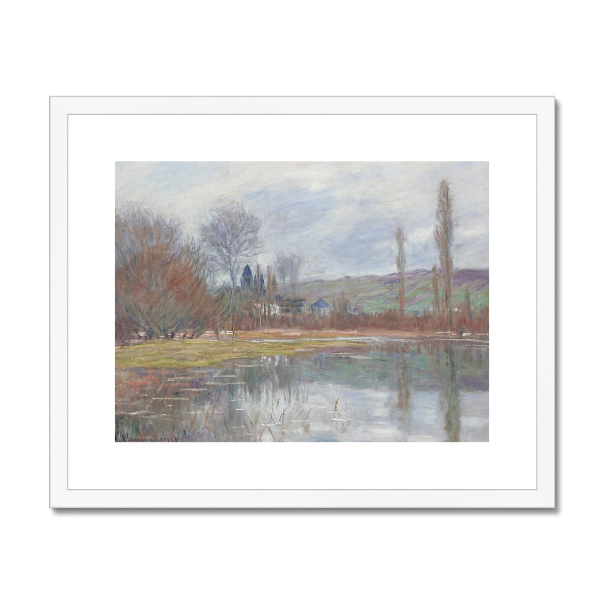 Printemps À Vétheuil by Claude Monet Framed & Mounted Print