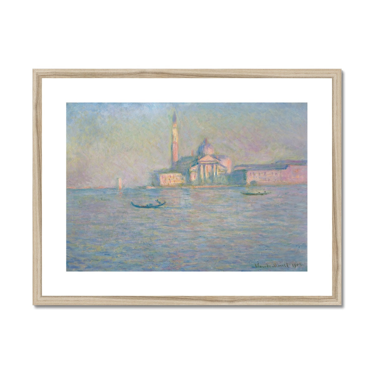 The Church of San Giorgio Maggiore, Venice by Claude Monet  Framed & Mounted Print