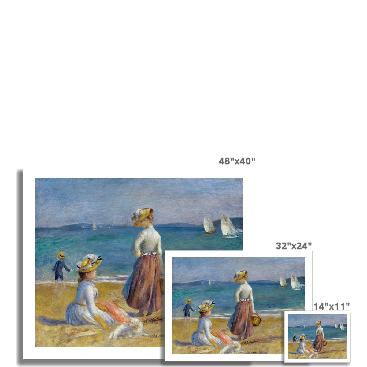 Figures on the Beach by Pierre-Auguste Renoir Fine Art Print