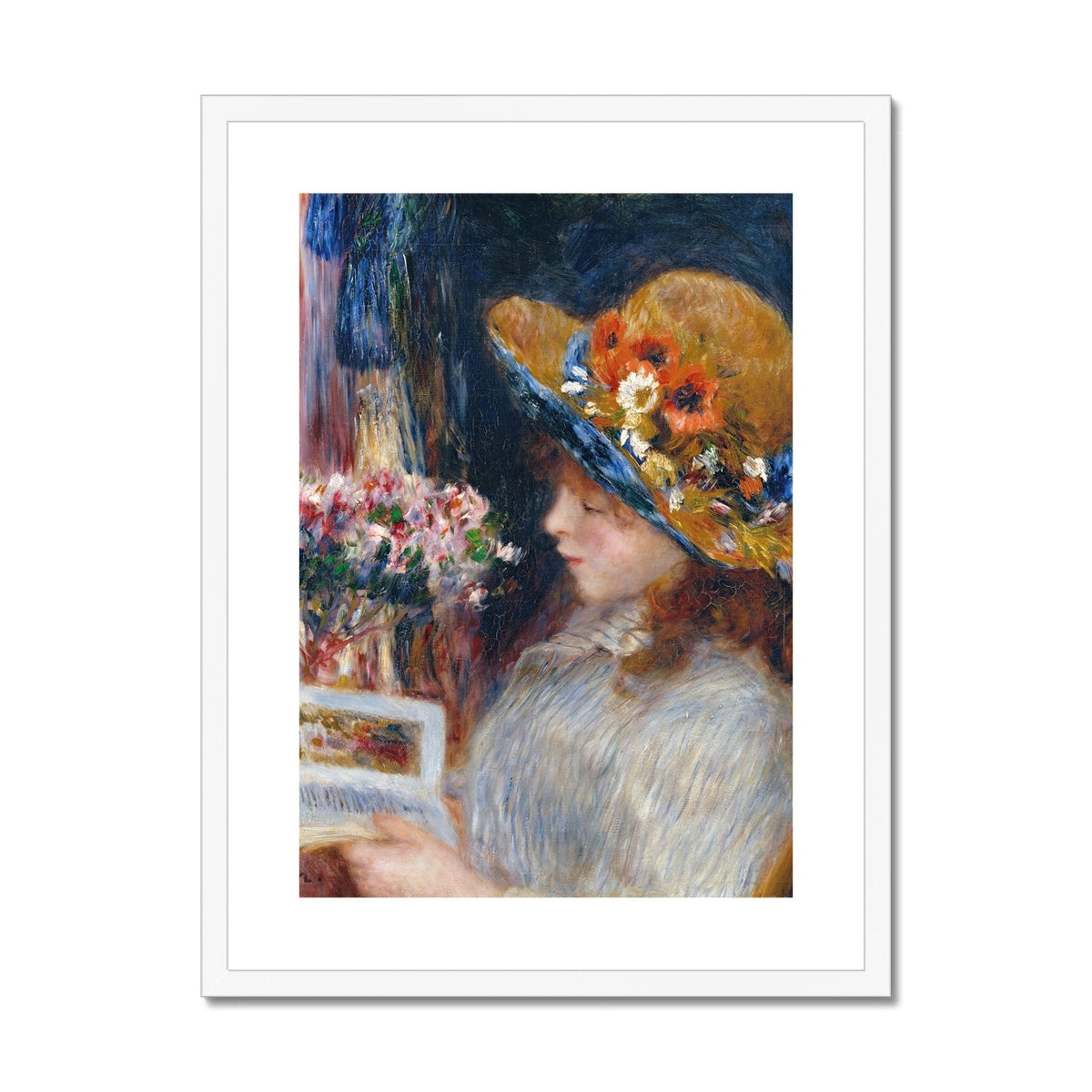 Reading Girl by Pierre-Auguste Renoir Framed & Mounted Print