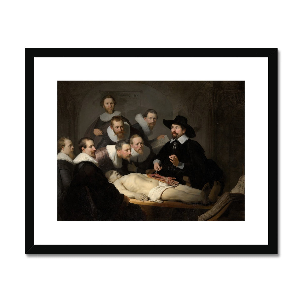 The Anatomy Lesson of Dr Nicolaes Tulp by Rembrandt van Rijn Framed & Mounted Print